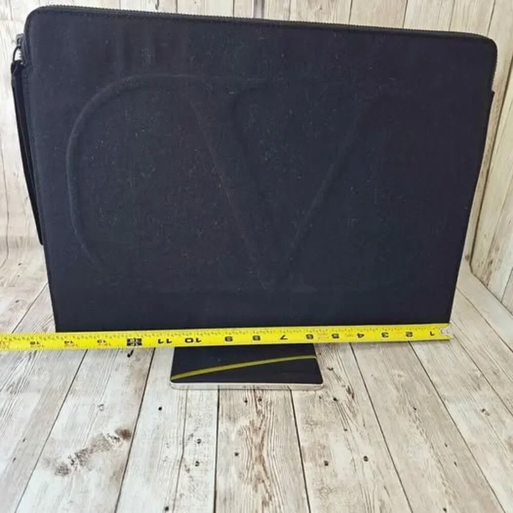 Valentino black large pouch laptop bag NWOT